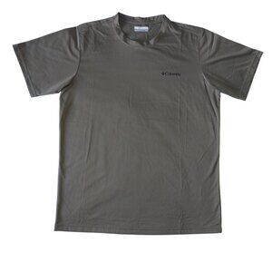 Columbia, Green Short Sleeve Shirt, Polyester, for Men, Size M.